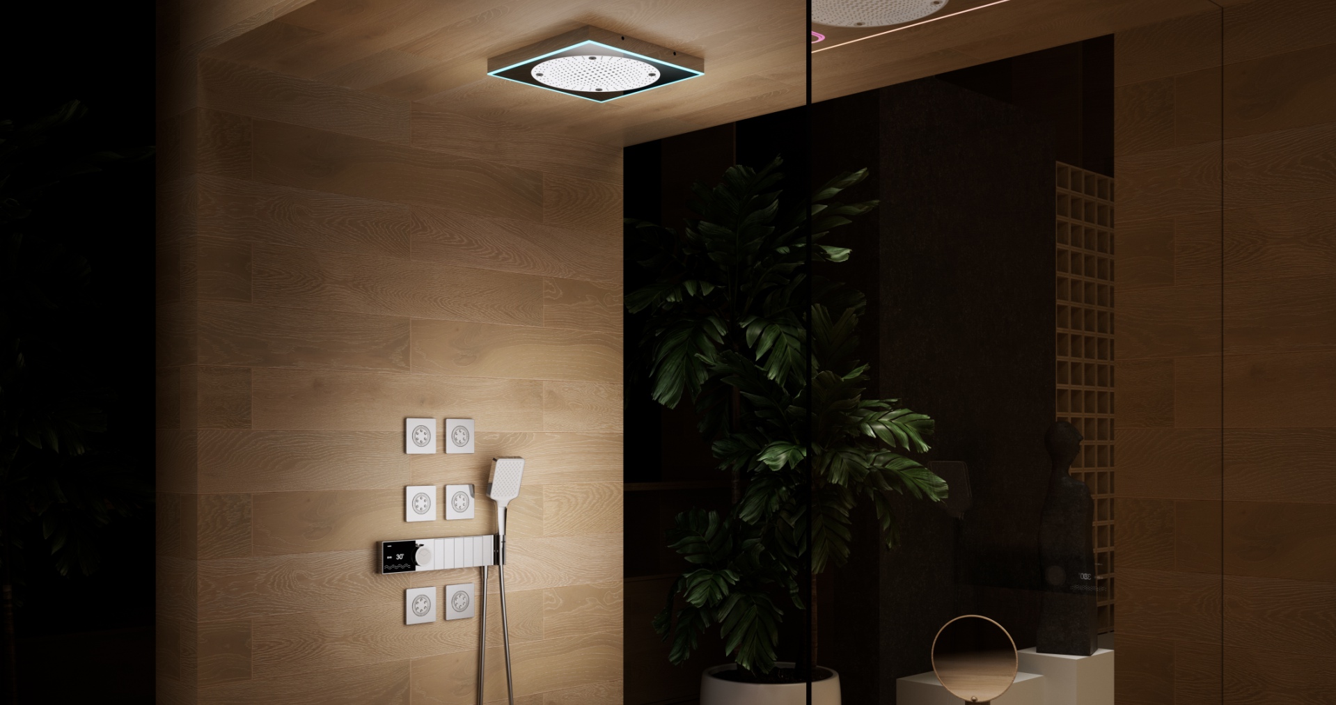 GD9552 Thermostatic shower with 2F rain shower head