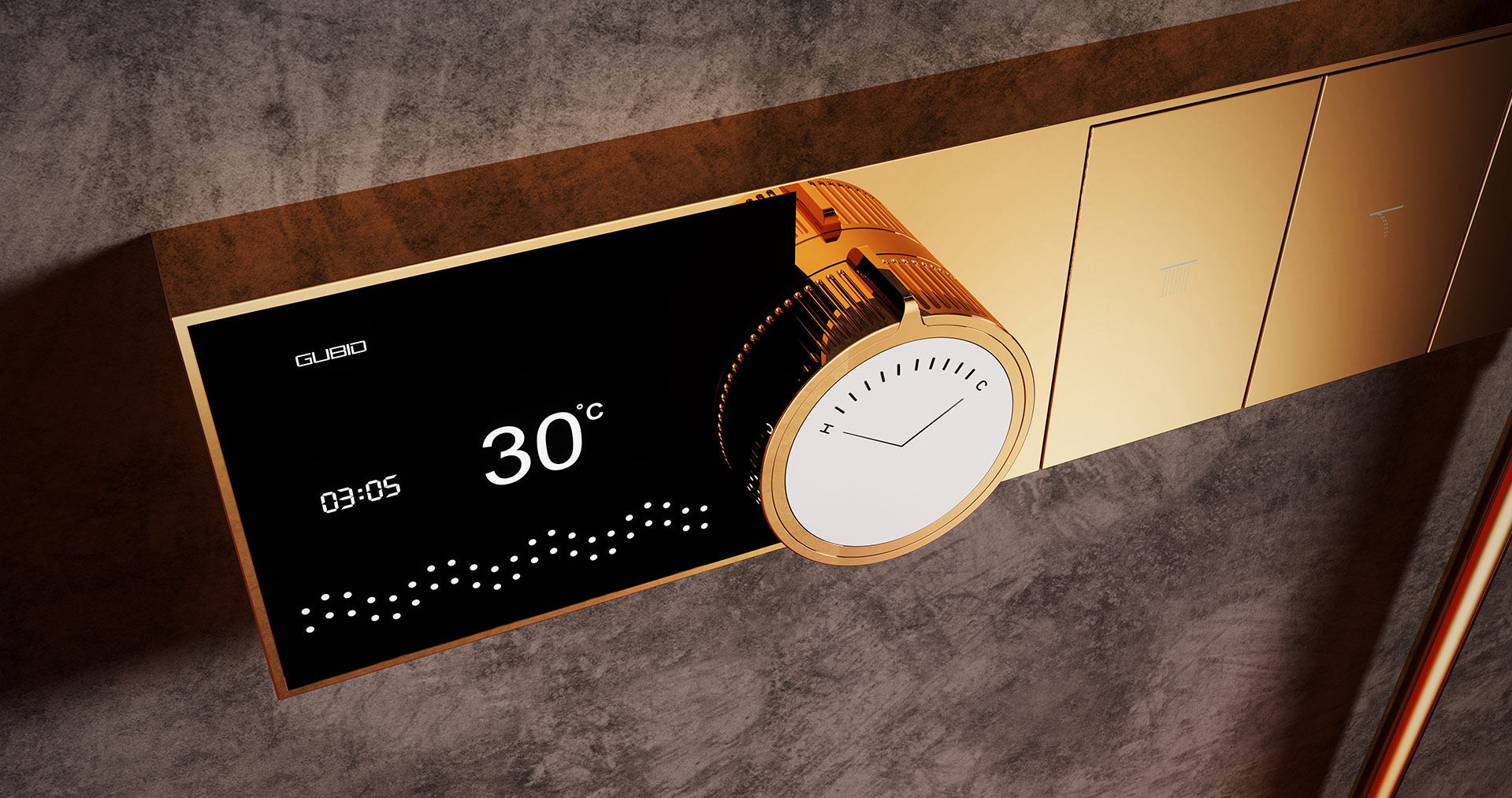 GD9533 Thermostatic shower with 2F rain shower head